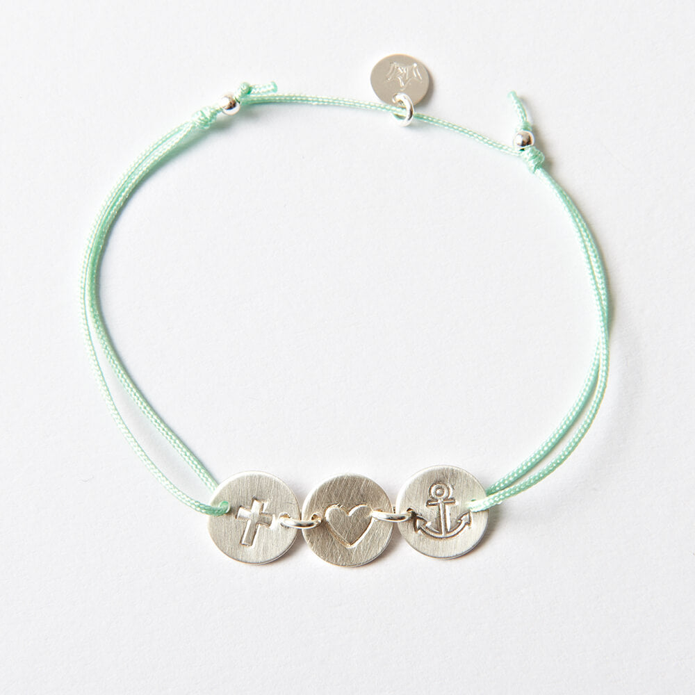 Kinder-Armband - Buchstabe (3-8 Jahre Silber)