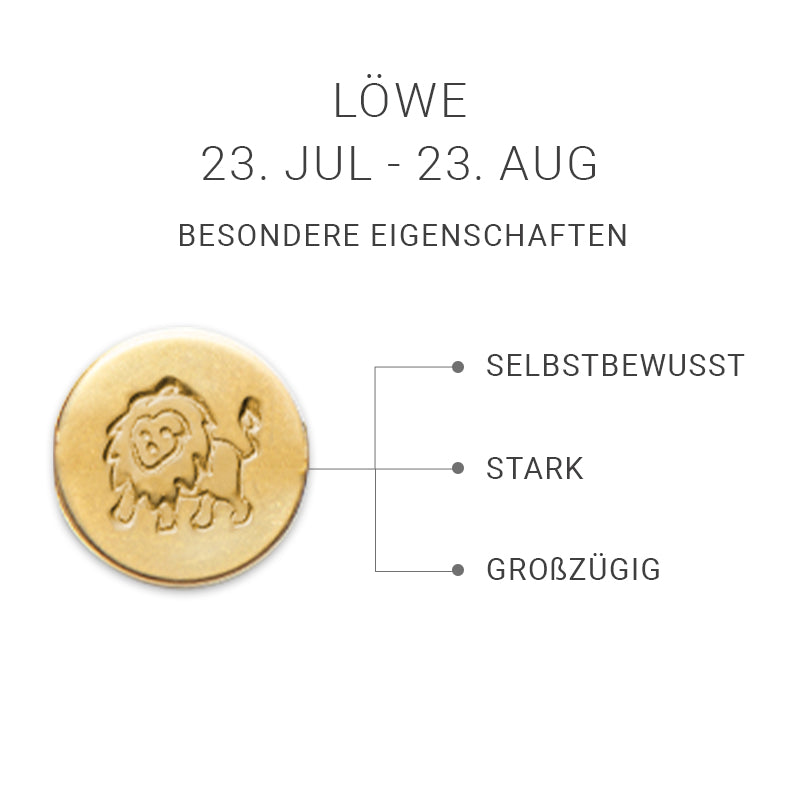 Sternzeichen-Set Löwe Armband/Halskette 45 cm