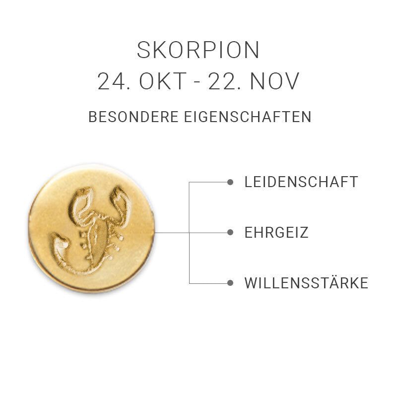 Sternzeichen-Set Skorpion Armkette/Halskette