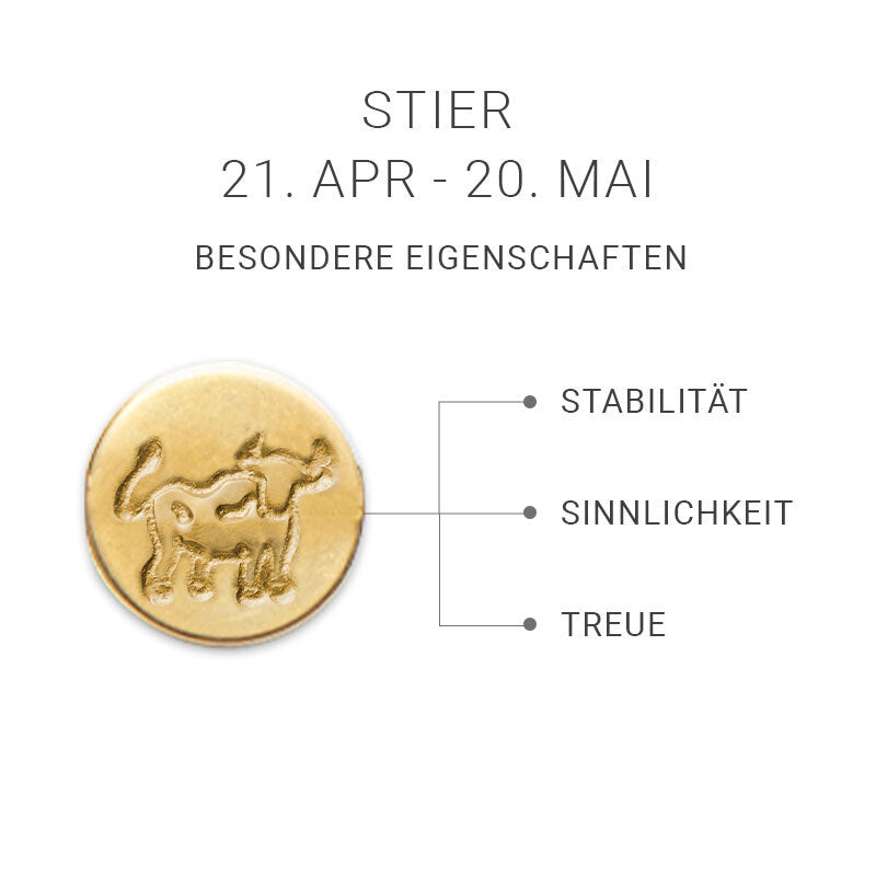 Sternzeichen-Set Stier Armkette/Halskette