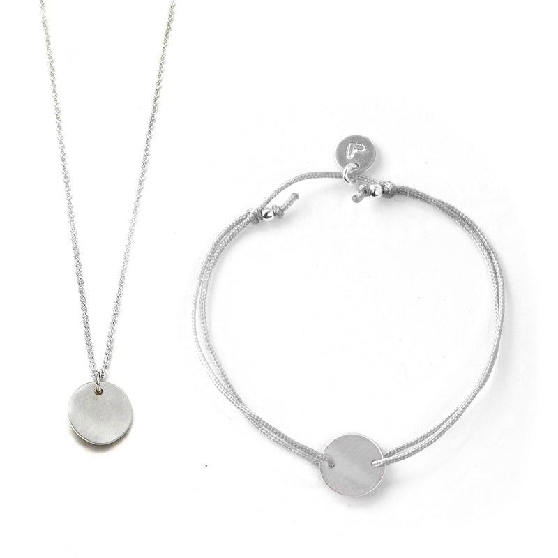 Sternzeichen-Set Waage Armband/Halskette 40 cm