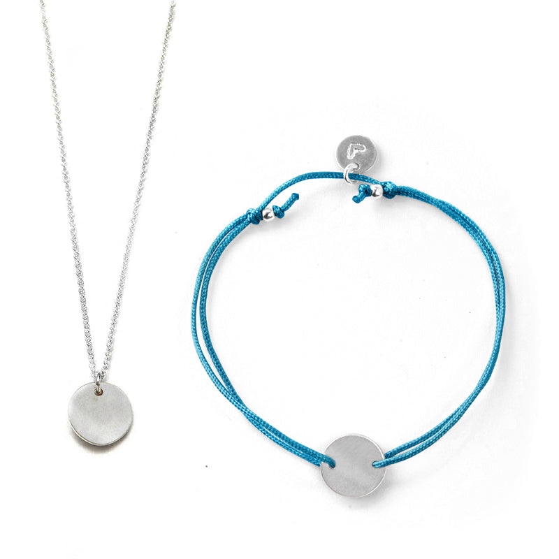 Sternzeichen-Set Waage Armband/Halskette 40 cm