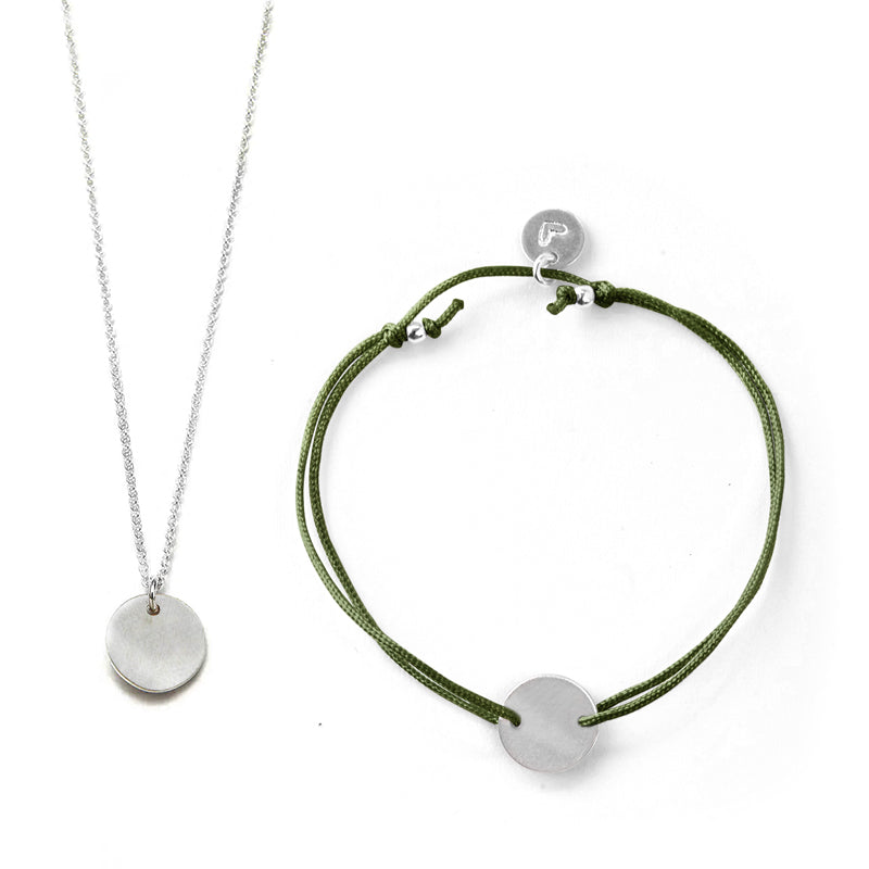 Sternzeichen-Set Jungfrau Armband/Halskette 45 cm
