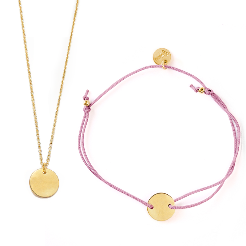 Sternzeichen-Set Widder Armband/Halskette 40 cm