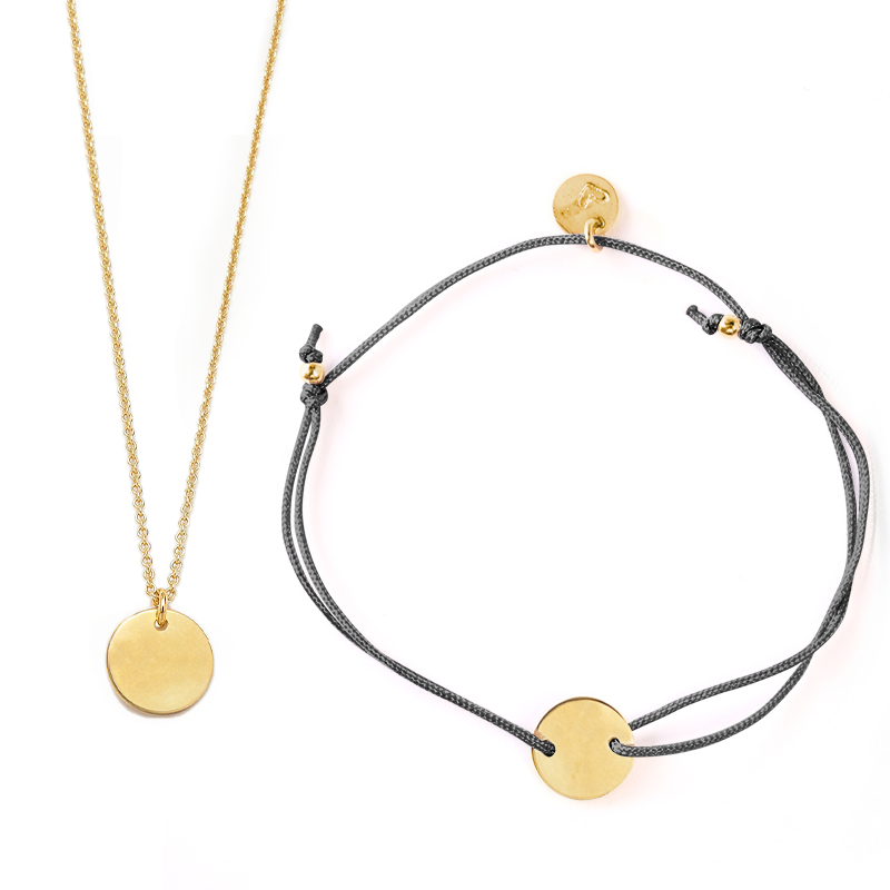Sternzeichen-Set Jungfrau Armband/Halskette 45 cm