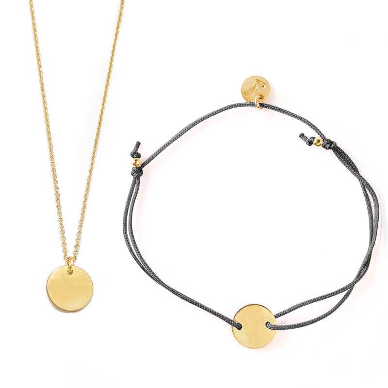 Sternzeichen-Set Jungfrau Armband/Halskette 40 cm