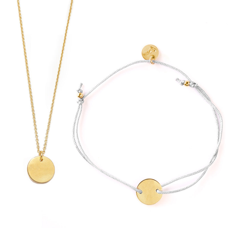 Sternzeichen-Set Jungfrau Armband/Halskette 40 cm