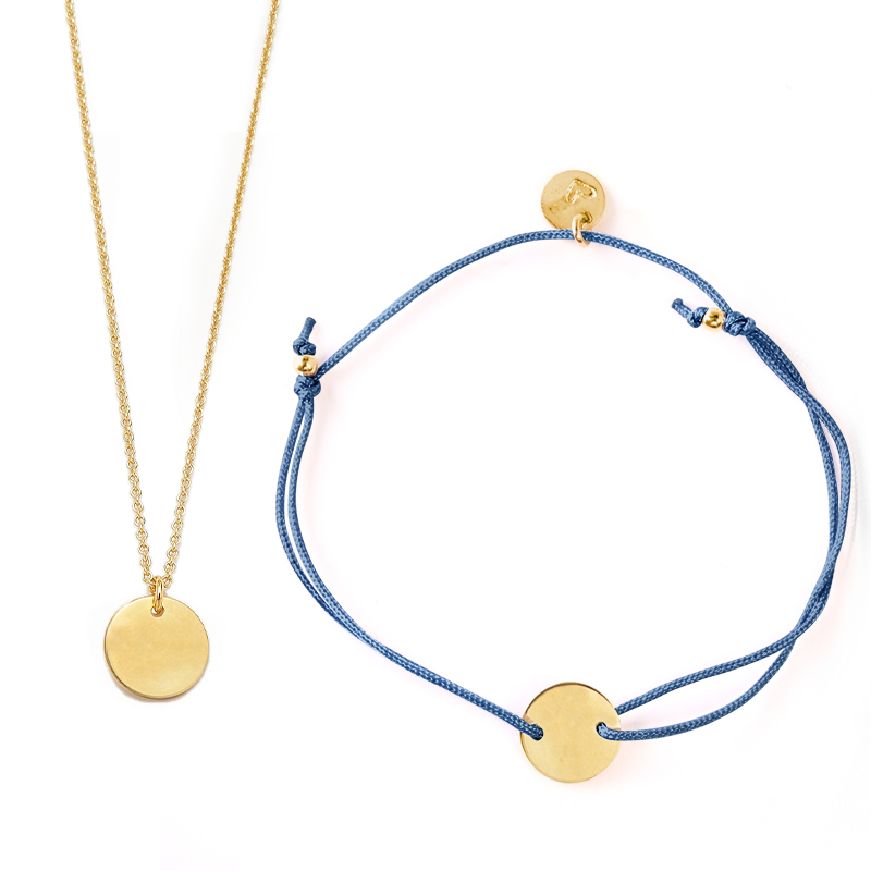 Sternzeichen-Set Fische Armband/Halskette 40 cm