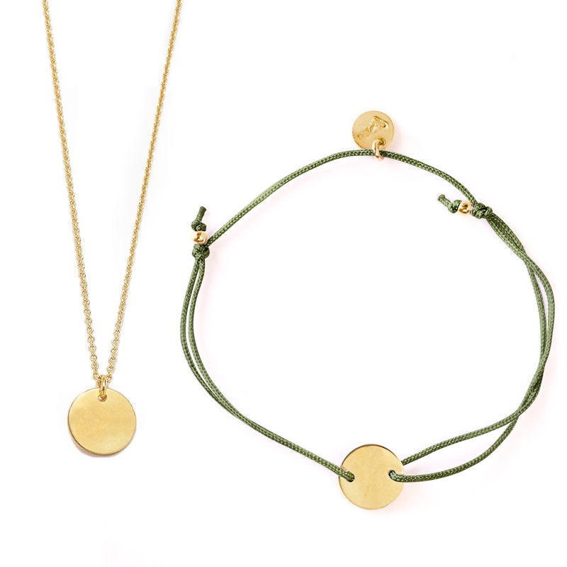 Sternzeichen-Set Waage Armband/Halskette 40 cm