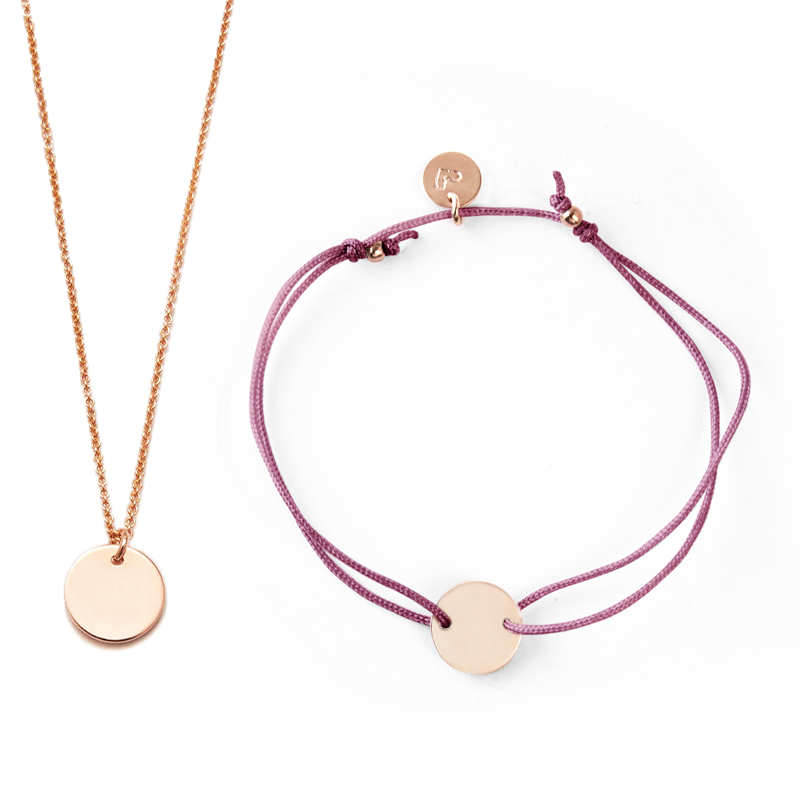 Sternzeichen-Set Steinbock Armband/Halskette 40 cm