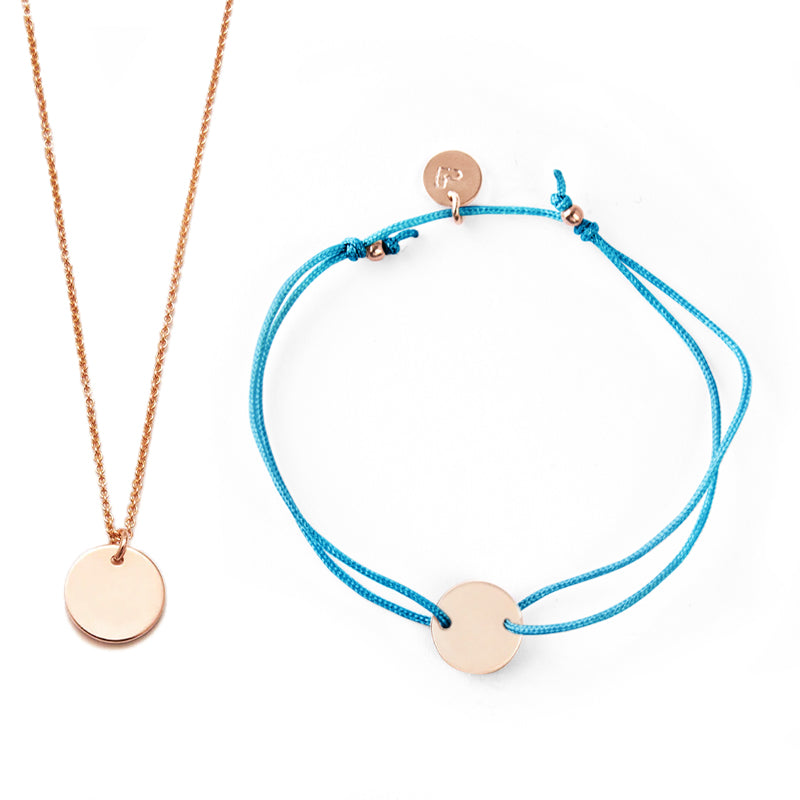 Sternzeichen-Set Fische Armband/Halskette 40 cm